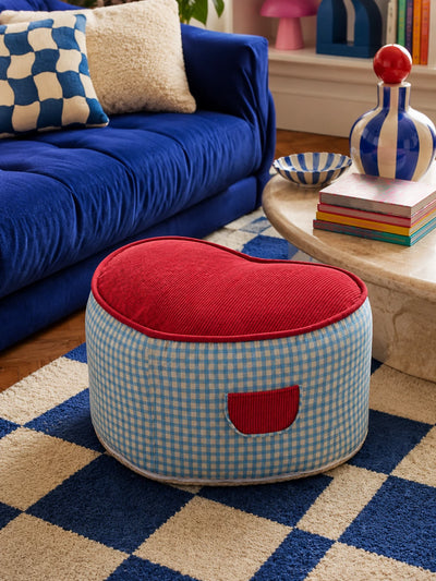 Heart-Silhouette Accent Footstool | Dopamine Decor Seating