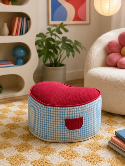 Heart-Silhouette Accent Footstool | Dopamine Decor Seating