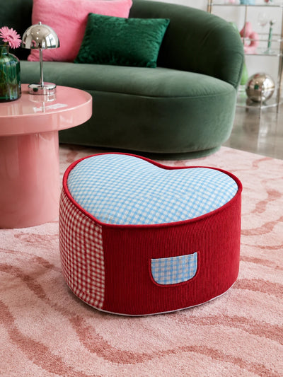 Heart-Silhouette Accent Footstool | Dopamine Decor Seating