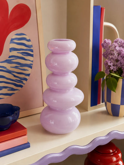 Stacked Silhouette Glass Vase | Dopamine Decor Accent Piece