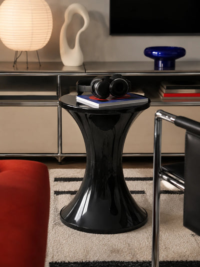 Hourglass Storage Stool — Sculptural Accent Furniture