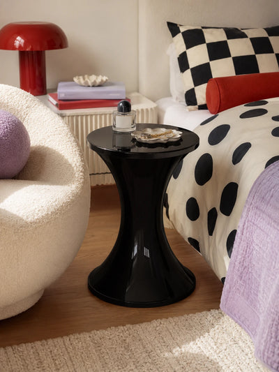 Hourglass Storage Stool — Sculptural Accent Furniture