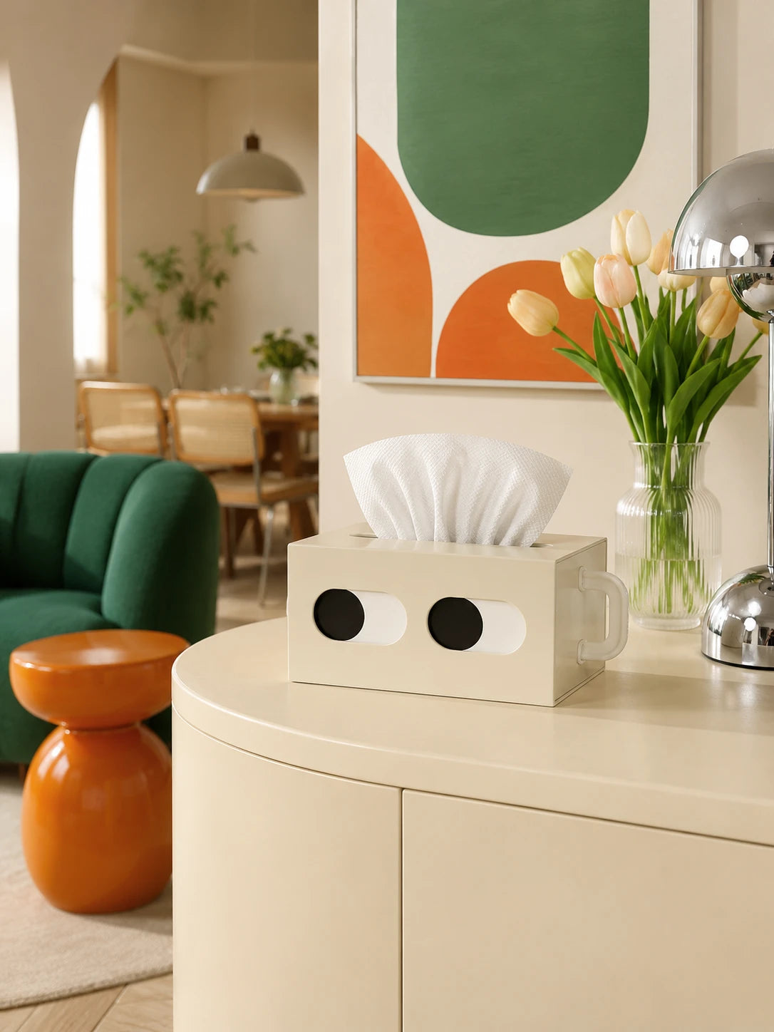 Cartoon Face Tissue Box