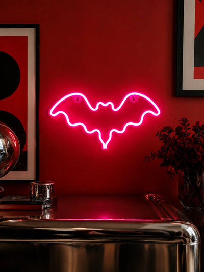 Halloween Bat Neon Wall Light