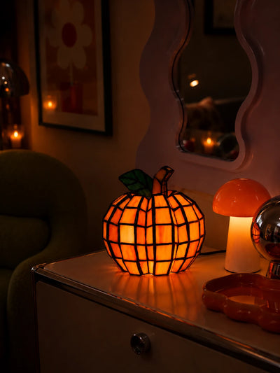 Stained Glass Pumpkin Lamp
