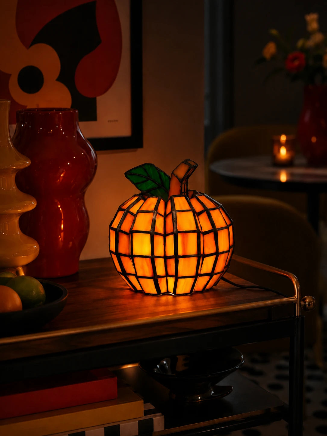 Stained Glass Pumpkin Lamp