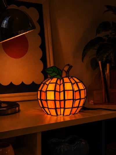 Stained Glass Pumpkin Lamp