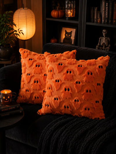 Ghost Plush Halloween Throw Pillow Covers