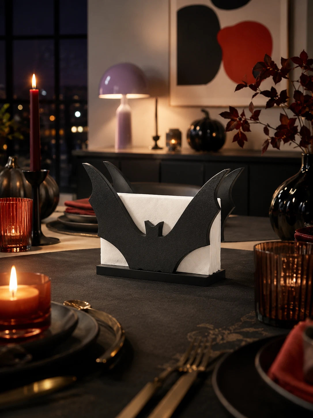 Gothic Bat Napkin Holder