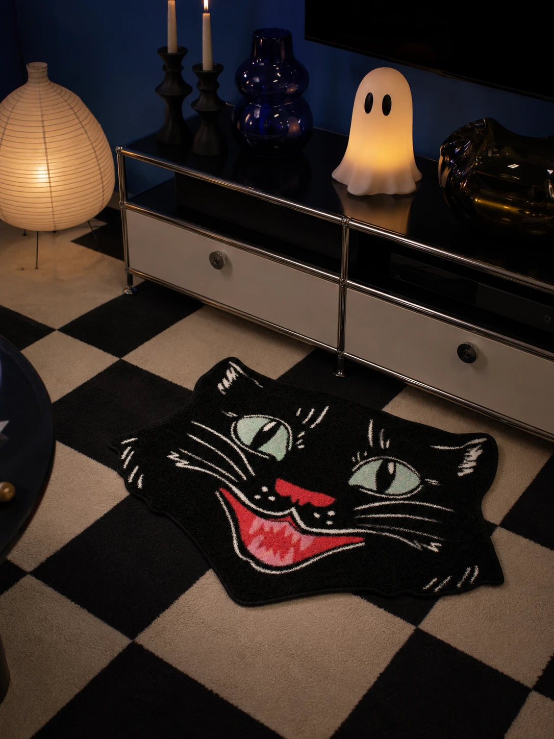 Velvet Cat Pattern Rug