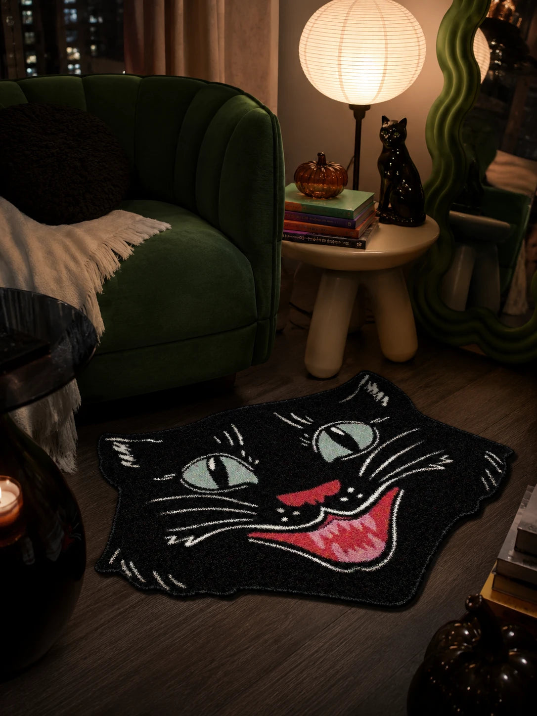 Velvet Cat Pattern Rug