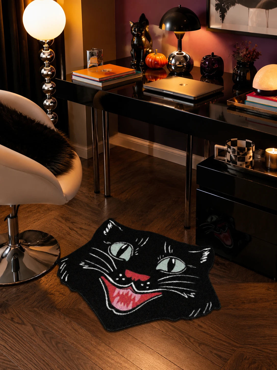 Velvet Cat Pattern Rug