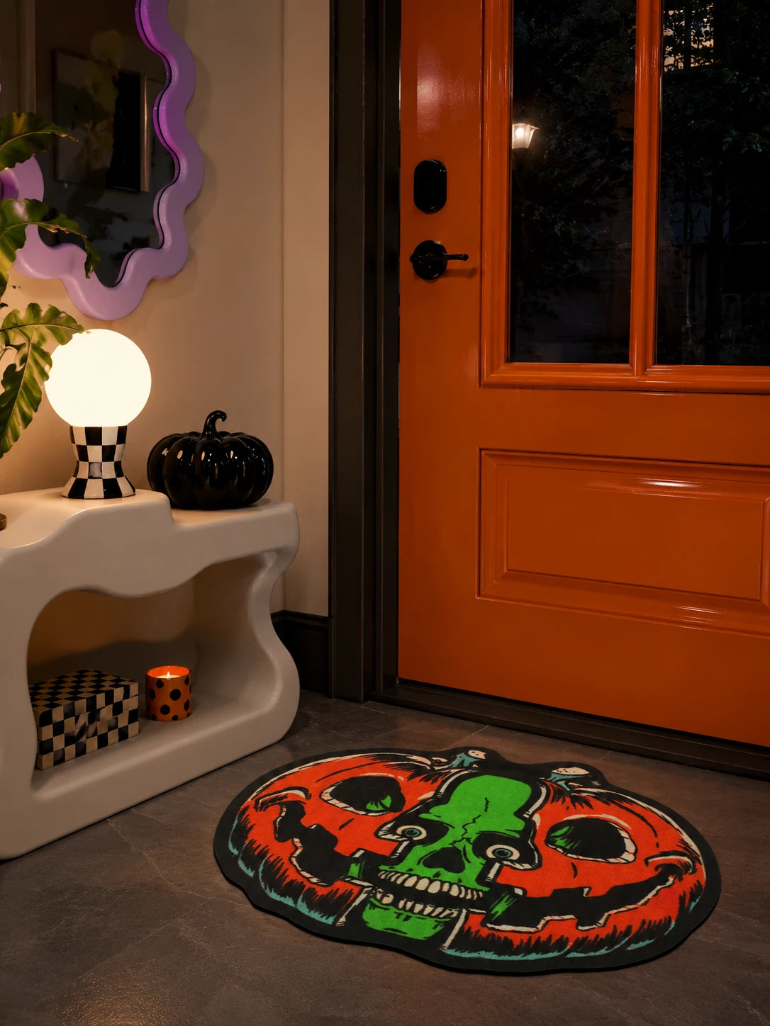Evil Pumpkin Floor Mat