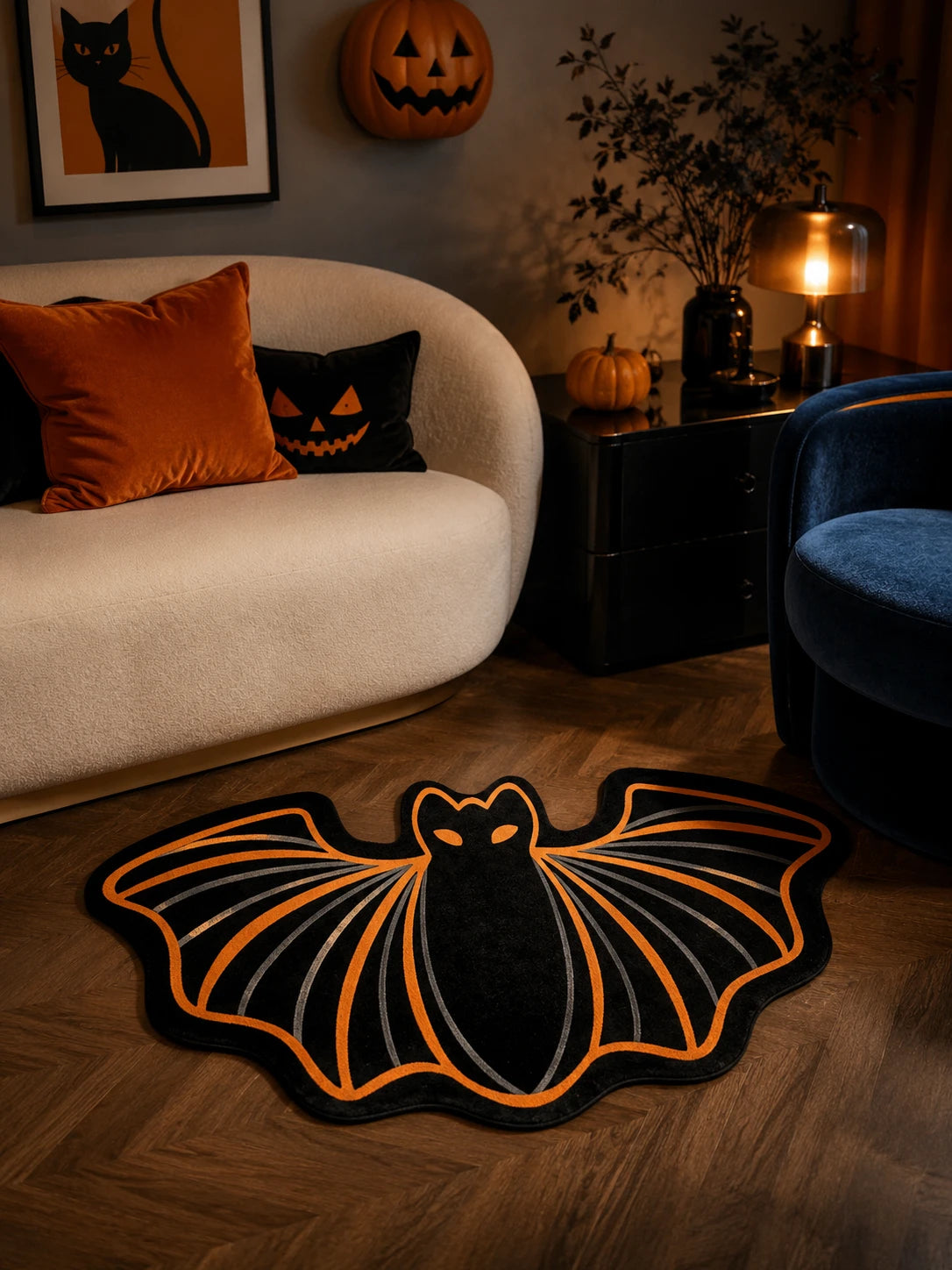 Bat-Shaped Area Rug