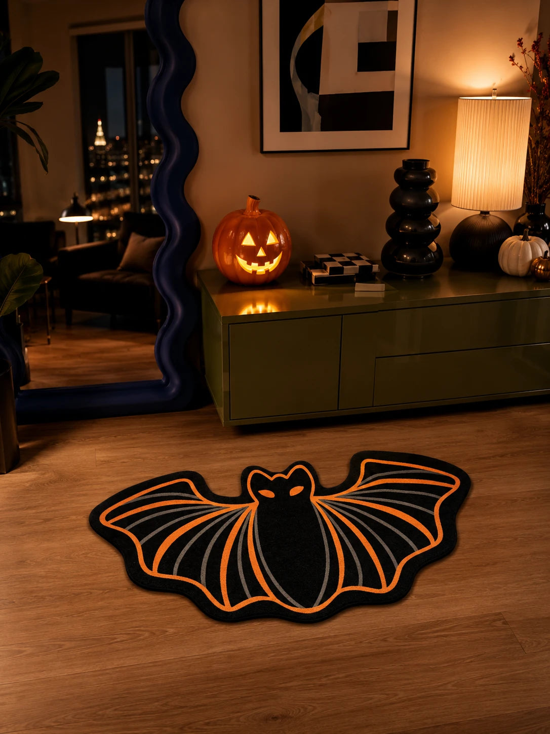 Bat-Shaped Area Rug