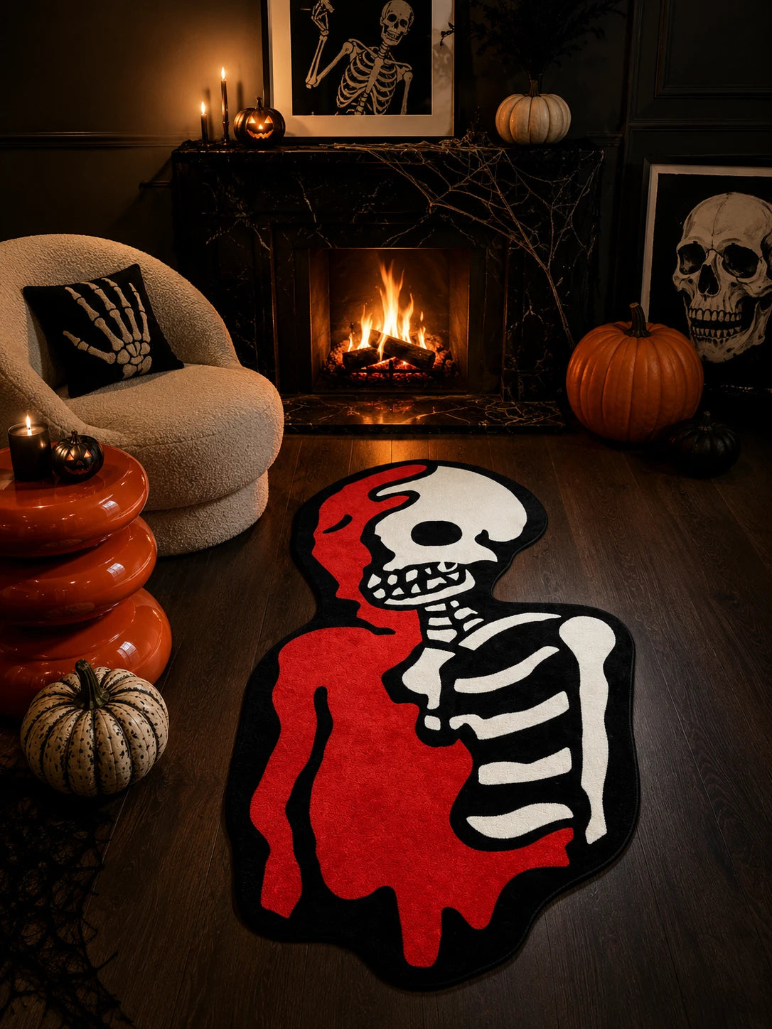 Skull Halloween Area Rug