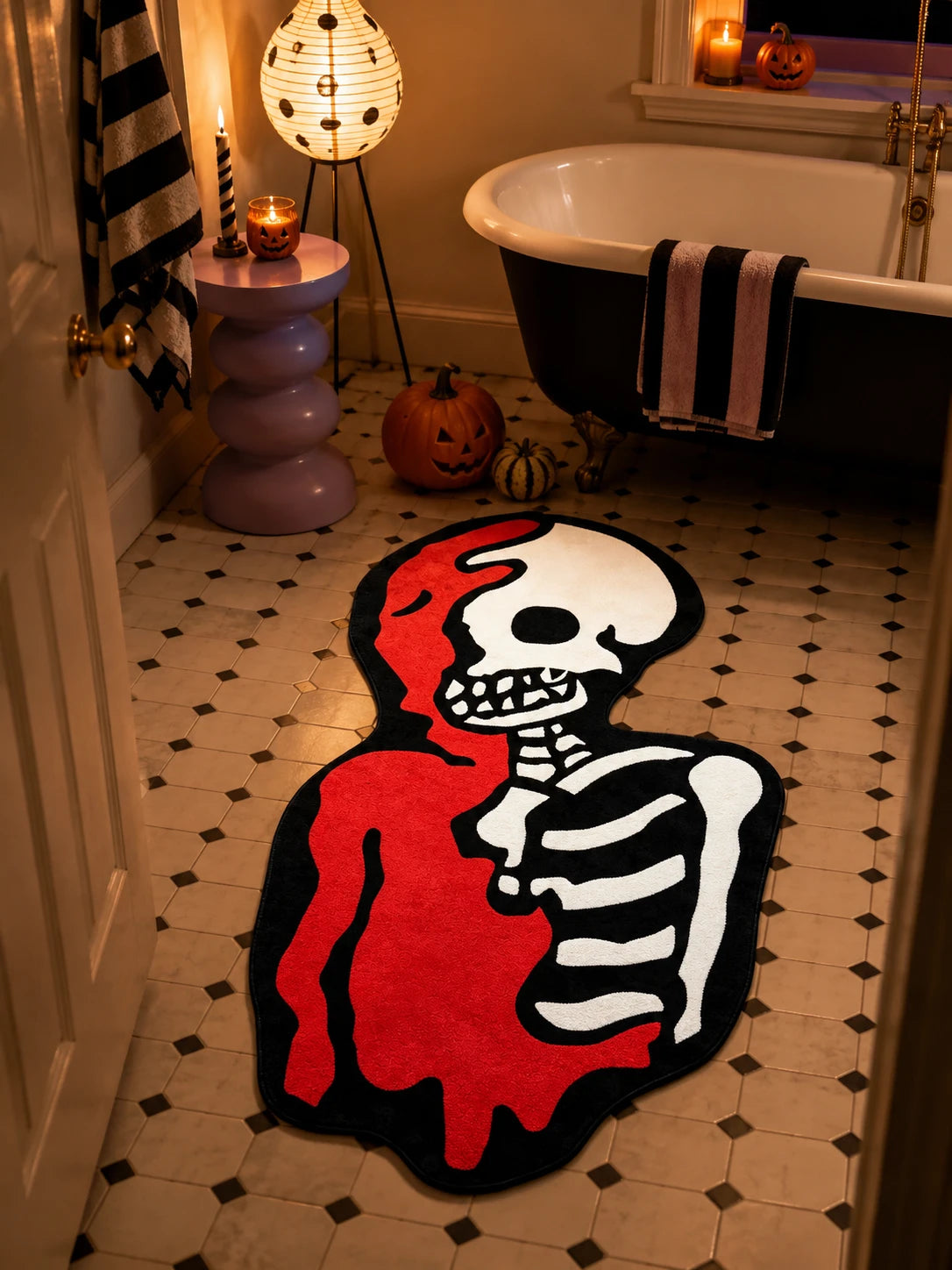 Skull Halloween Area Rug