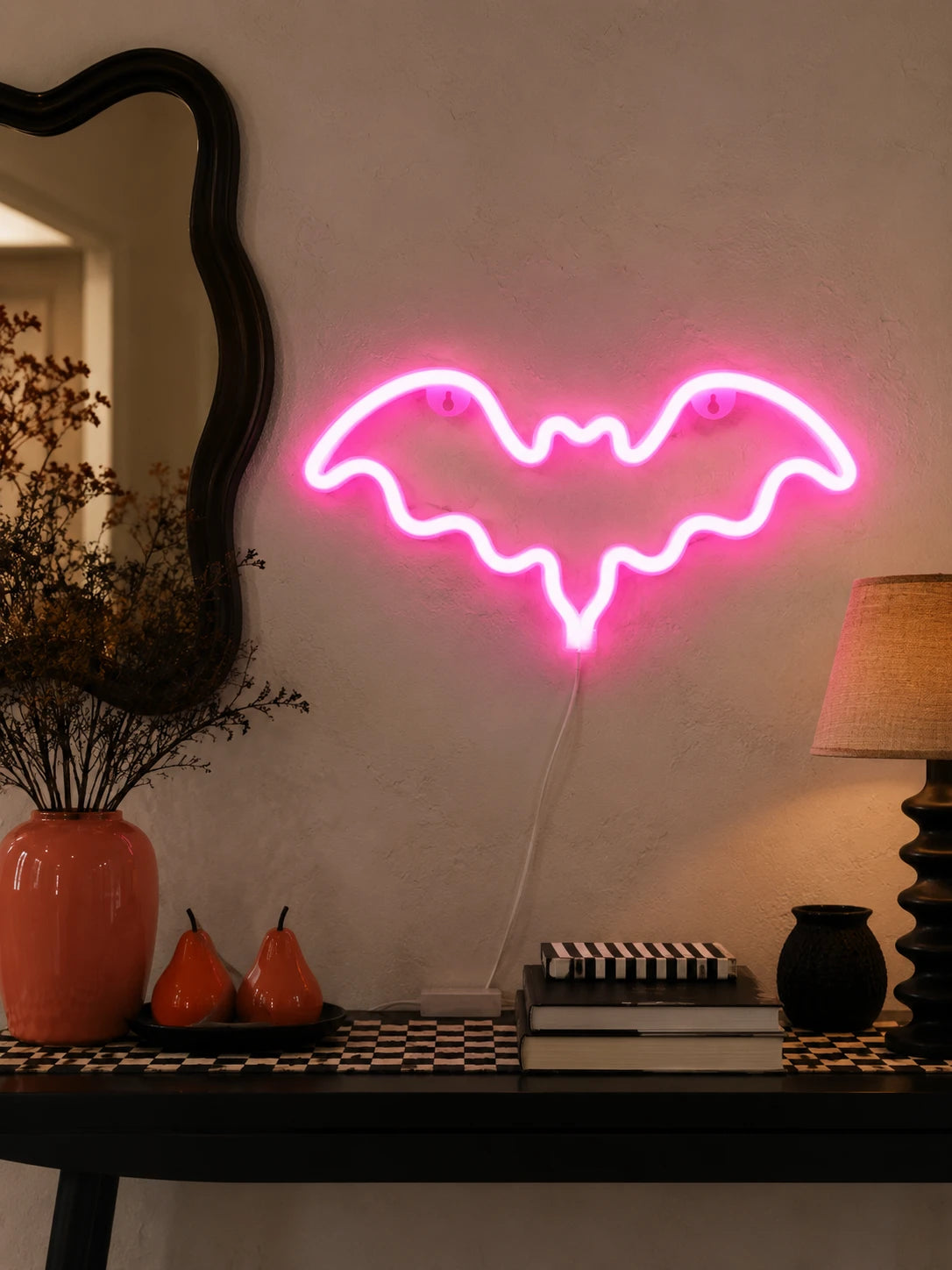 Halloween Bat Neon Wall Light