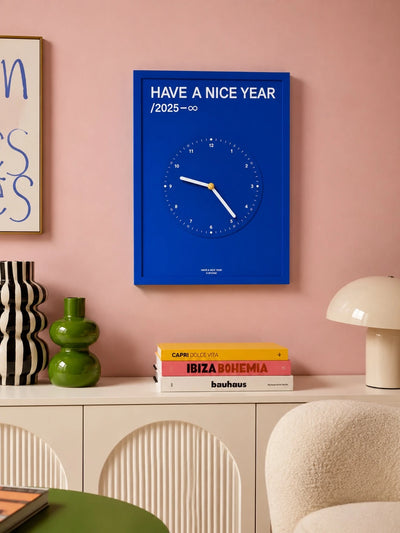 Vintage Minimalist Wall Clock | Statement Graphic Analog Timepiece