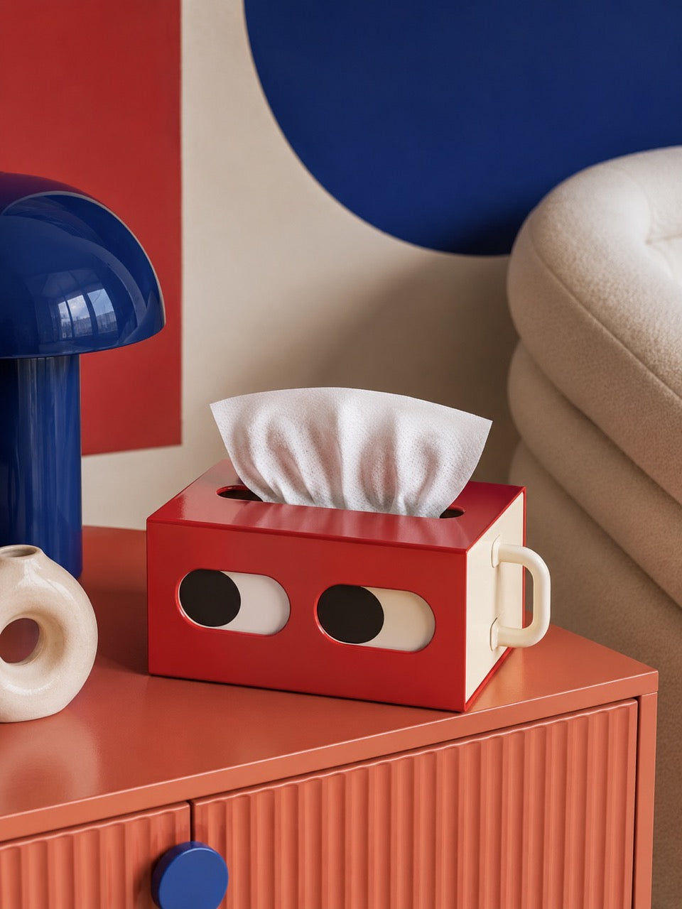 Interactive Cartoon Eye Dopamine Decor Tissue Box Cover