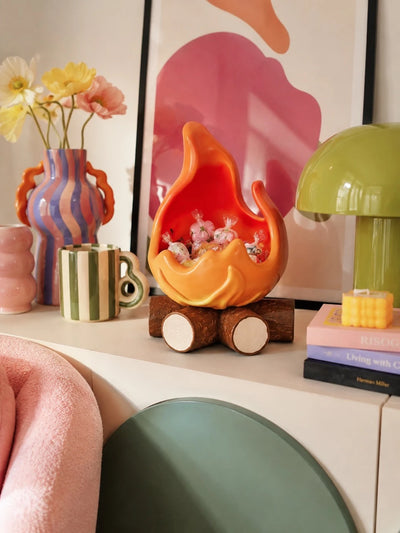 Cartoon Flame Desk Organizer