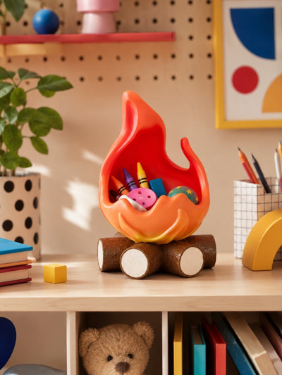 Cartoon Flame Desk Organizer