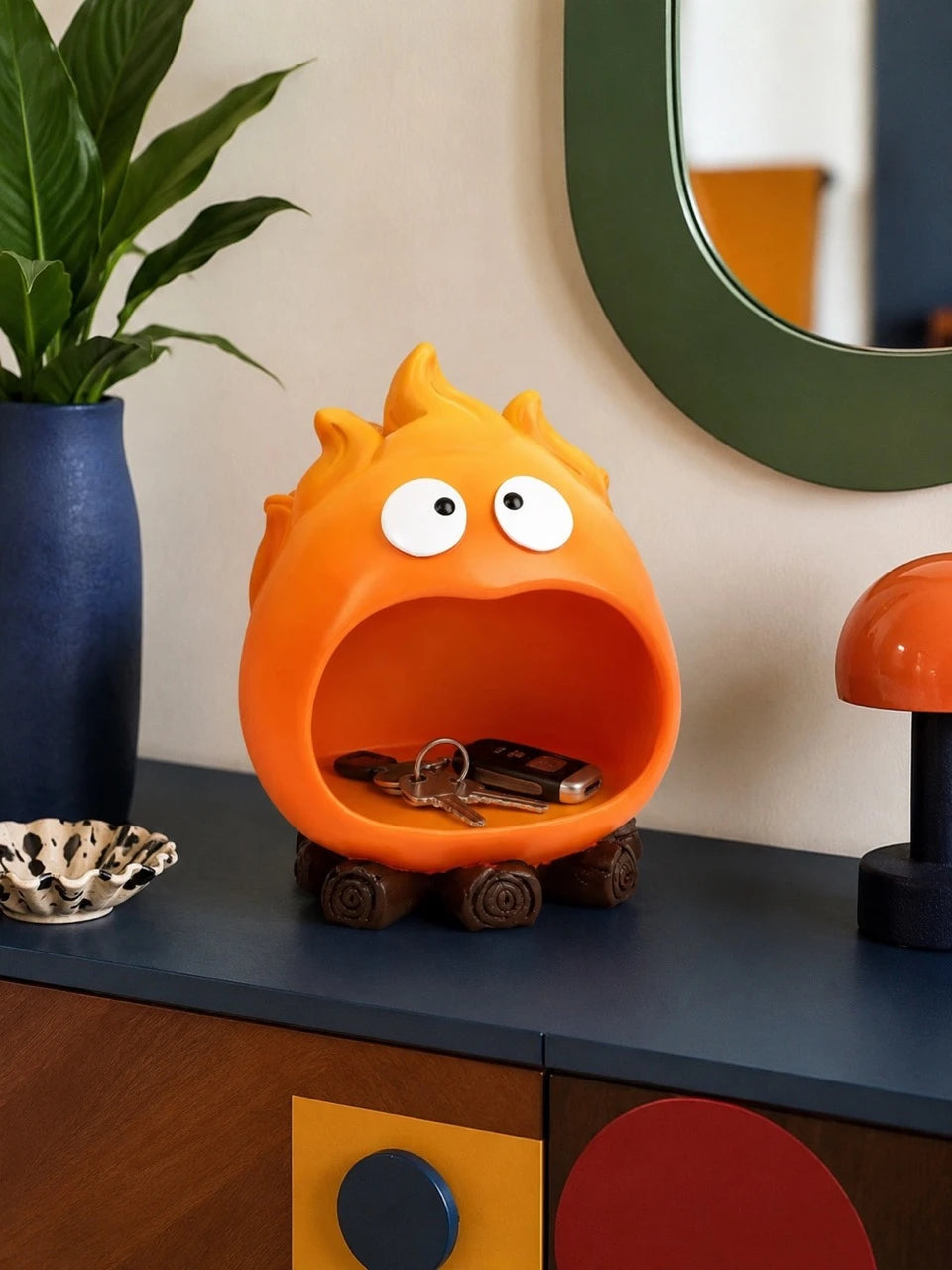 Cartoon Flame Desk Organizer