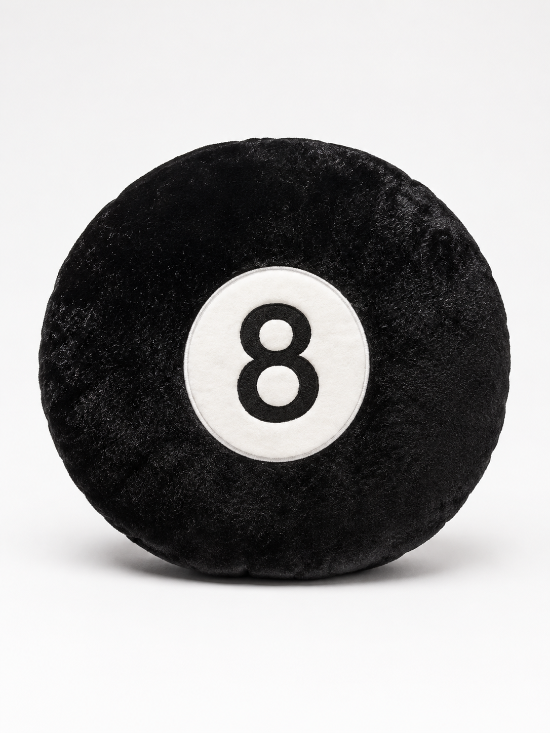 8 Ball Plush Pillow, Retro Billiards Throw Cushion