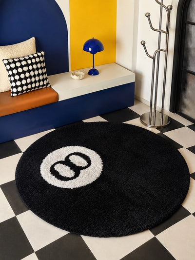 8 Ball Round Acrylic Rug