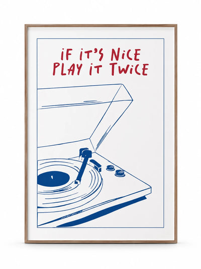 Record Player Graphic Wall Art Poster