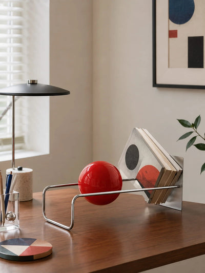 Mid-Century Metal Desktop Bookshelf