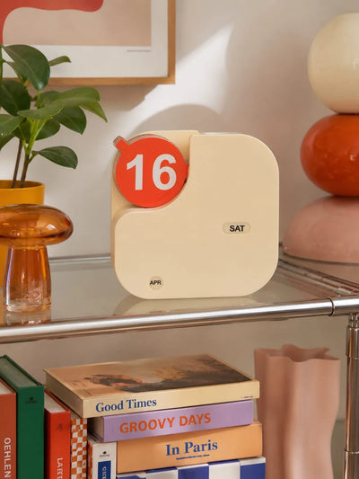 Minimalist Plastic Flip Perpetual Calendar