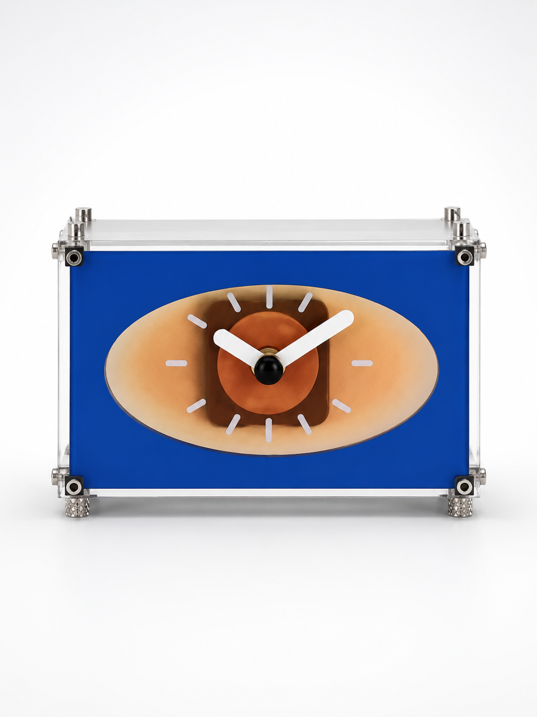 Eclectic Industrial Acrylic Desk Clock — Vibrant Color Series