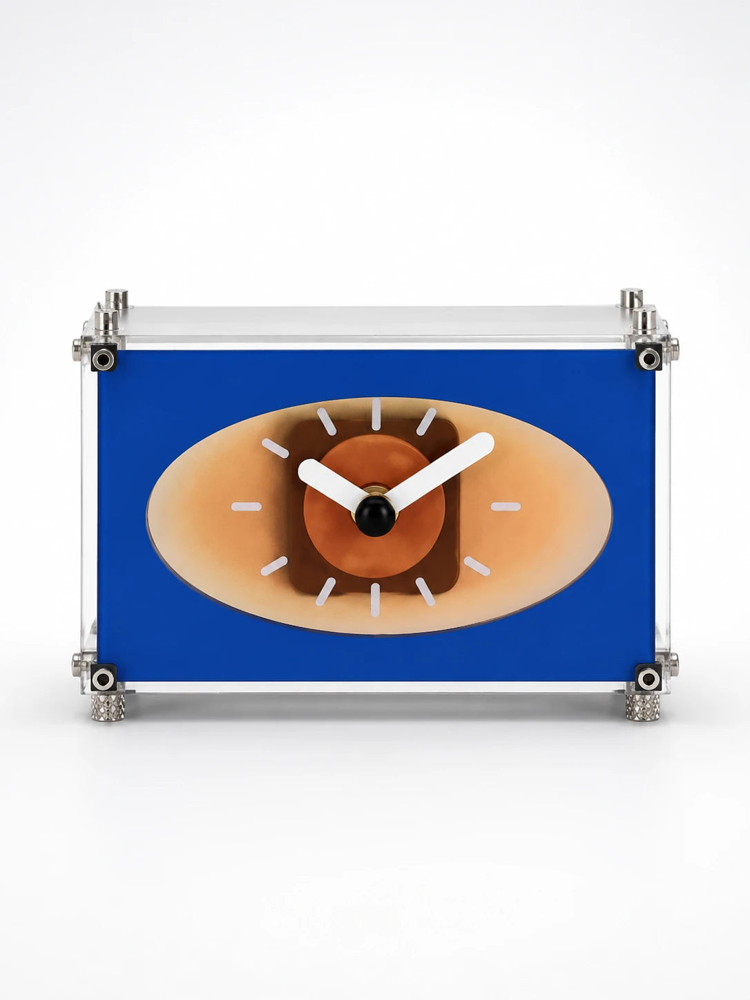 Eclectic Industrial Acrylic Desk Clock — Vibrant Color Series
