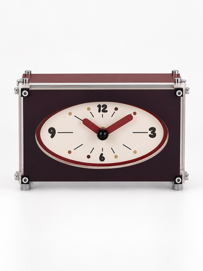 Eclectic Industrial Acrylic Desk Clock — Vibrant Color Series
