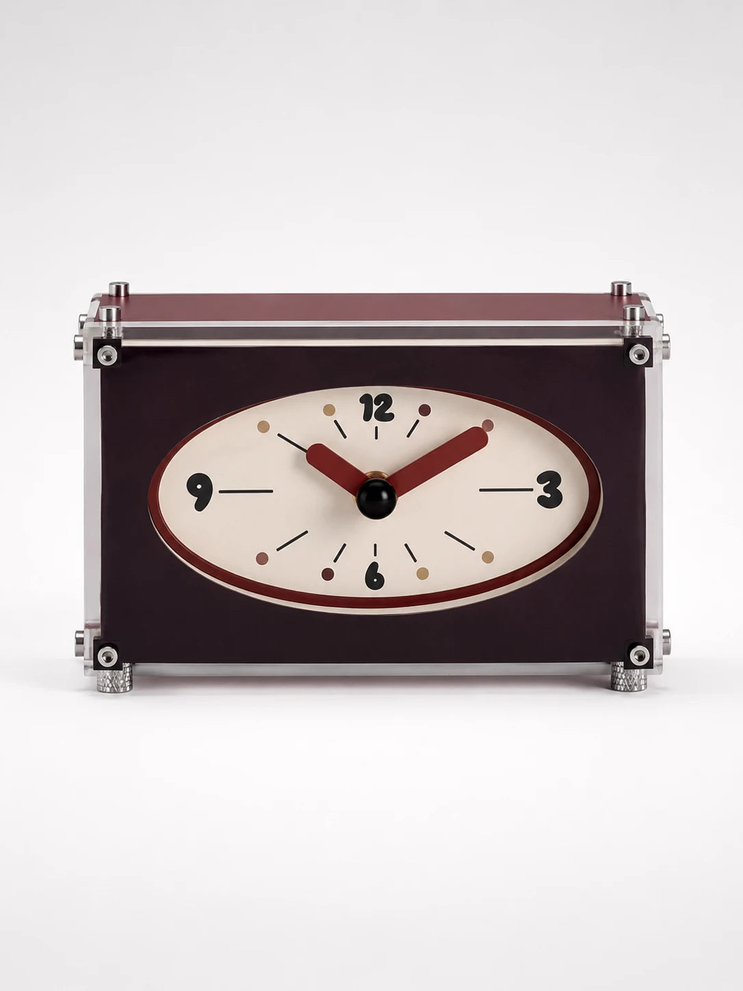 Eclectic Industrial Acrylic Desk Clock — Vibrant Color Series