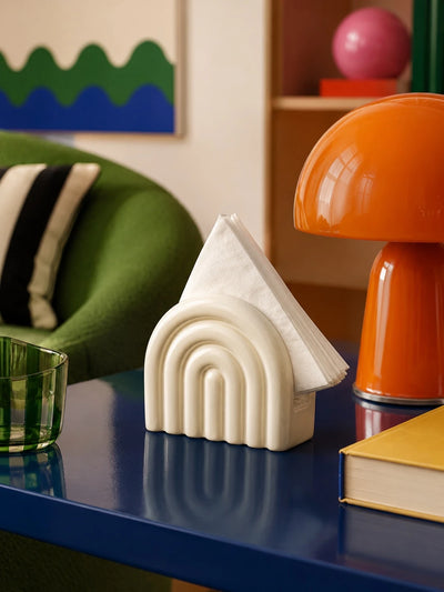 Ceramic Napkin Holder — Sculptural Arch