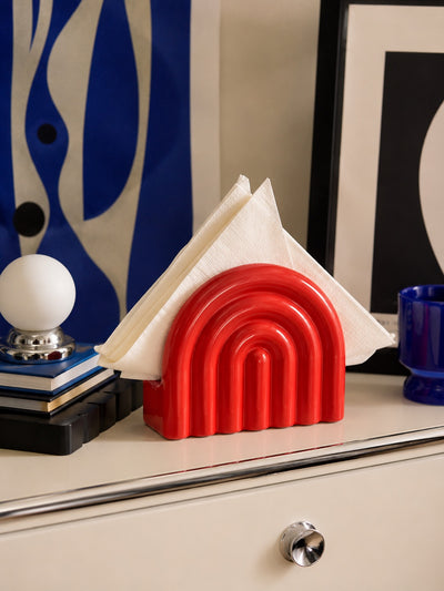 Ceramic Napkin Holder — Sculptural Arch