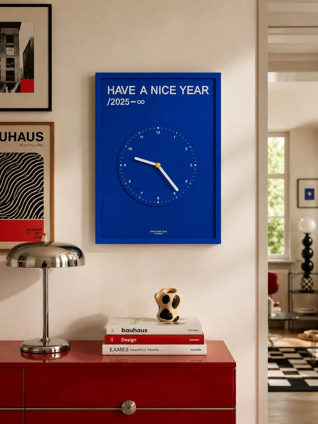 Vintage Minimalist Wall Clock | Statement Graphic Analog Timepiece