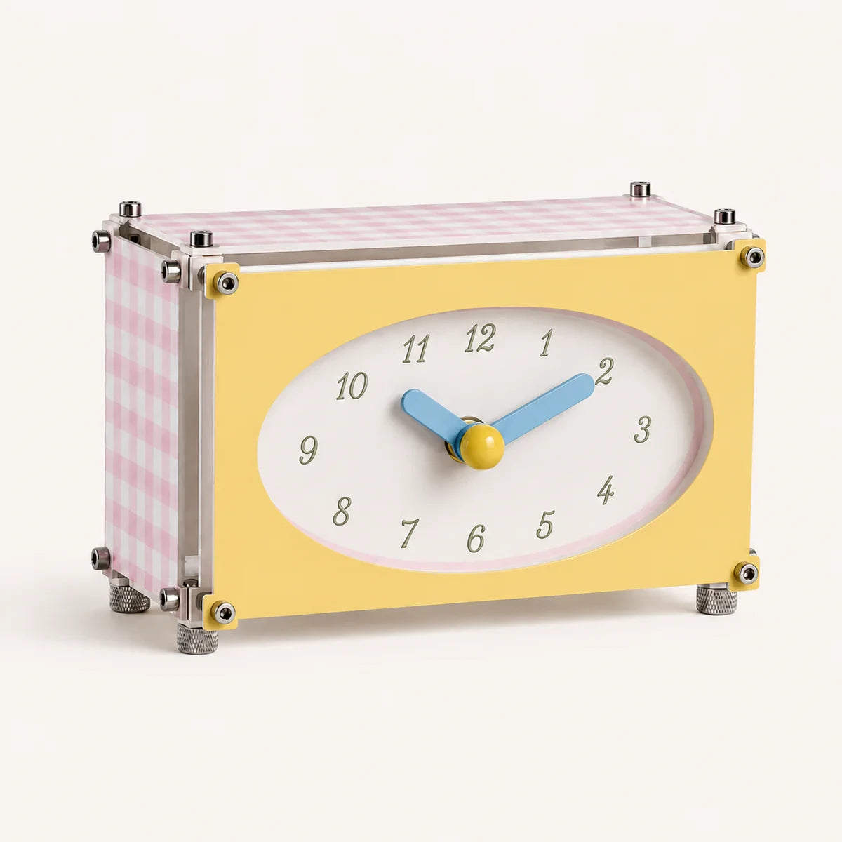 Eclectic Industrial Acrylic Desk Clock — Vibrant Color Series