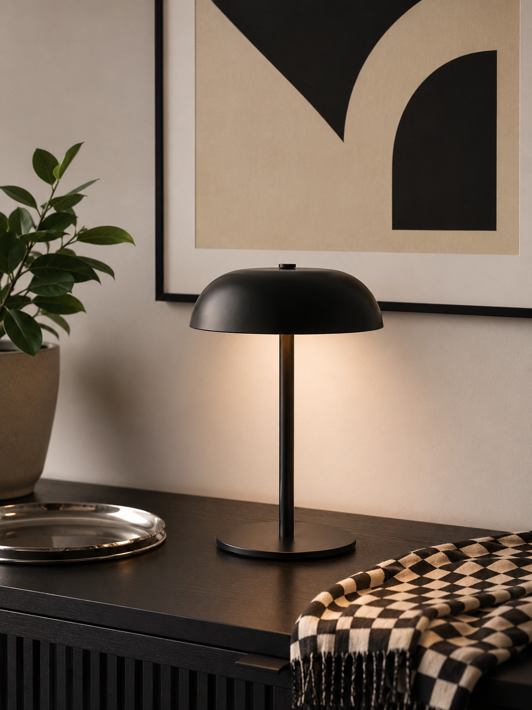 Cordless Mushroom Table Lamp