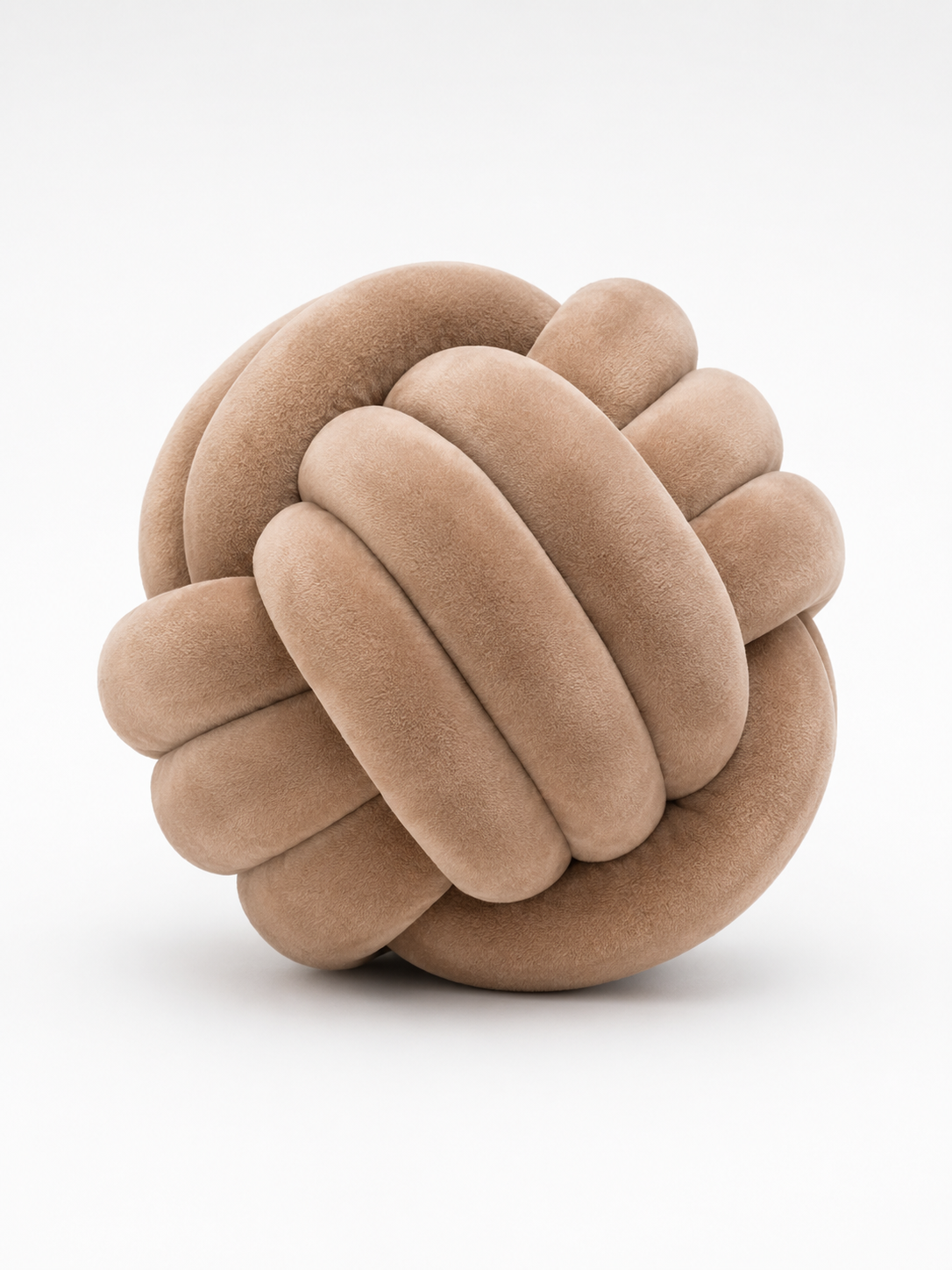 Knotted Ball Throw Pillow: Soft Sculptural Decor