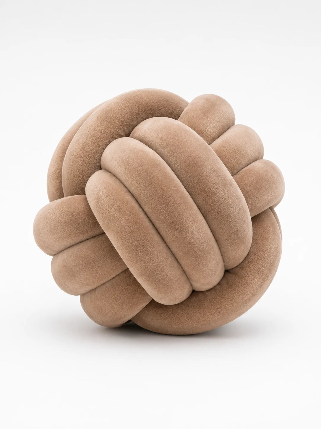 Knotted Ball Throw Pillow: Soft Sculptural Decor