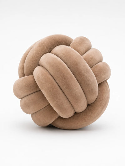 Knotted Ball Throw Pillow: Soft Sculptural Decor