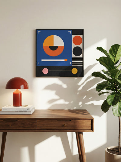 Geometric Abstract Canvas Mural – Unframed Modern Wall Art