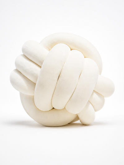 Knotted Ball Throw Pillow: Soft Sculptural Decor