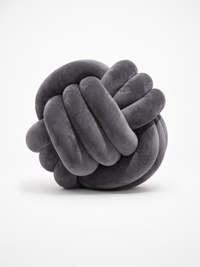 Knotted Ball Throw Pillow: Soft Sculptural Decor