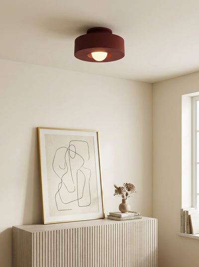 Sculptural Resin Ceiling Lamp – Minimalist Japandi Light