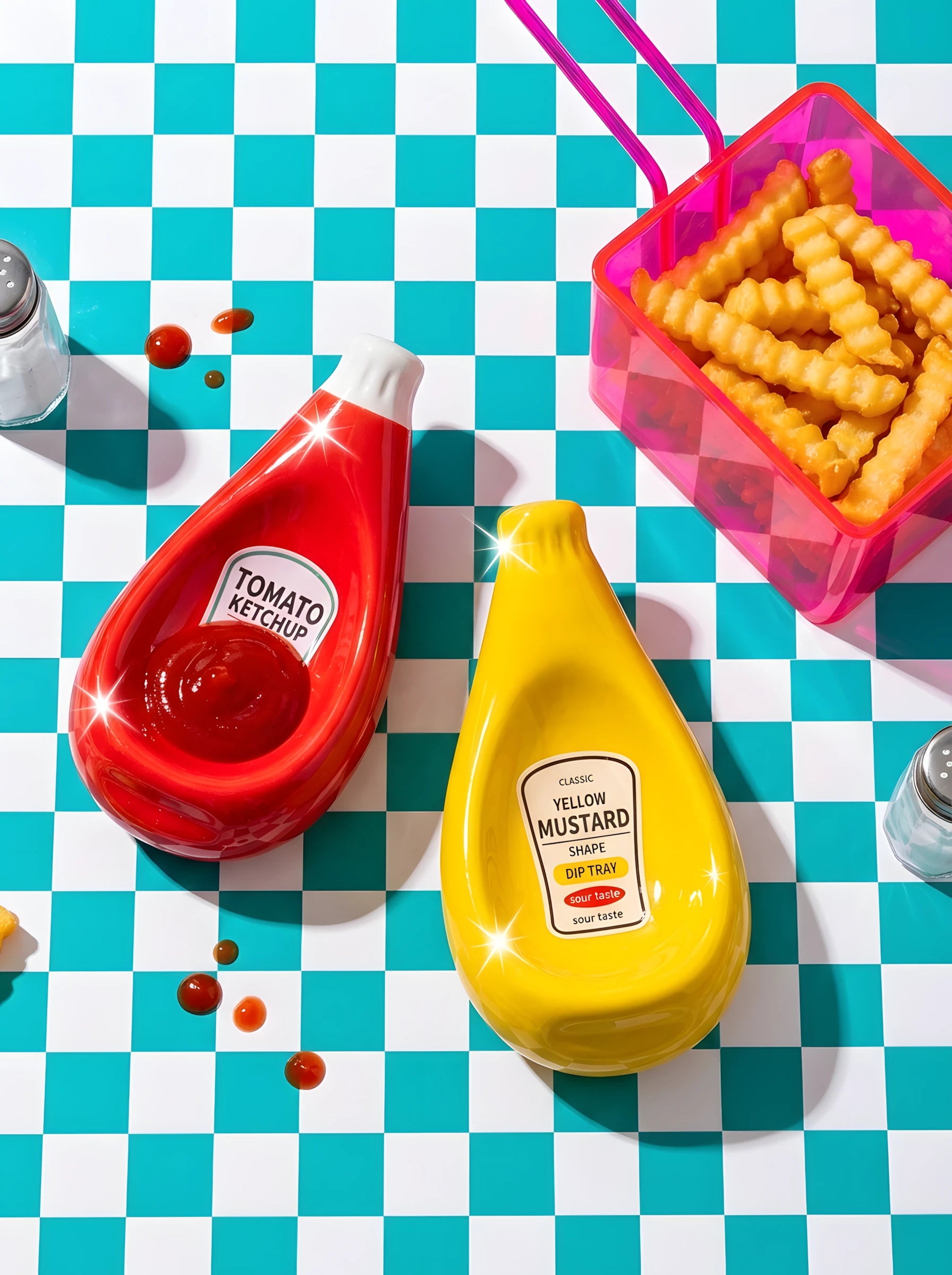 Ceramic Sauce-Bottle Dipping Bowls: The Eclectic Table Essential