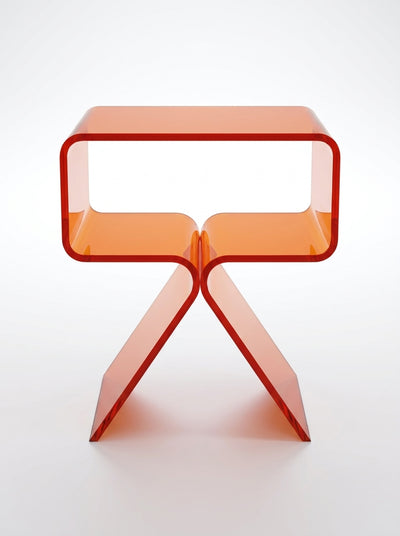 Acrylic Bedside Table – Seamless Translucent Storage Cubby